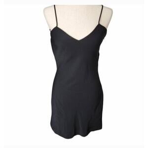 Anthropologie Adelyn Rae Black Mini Dress Sleeveless Spaghetti Straps